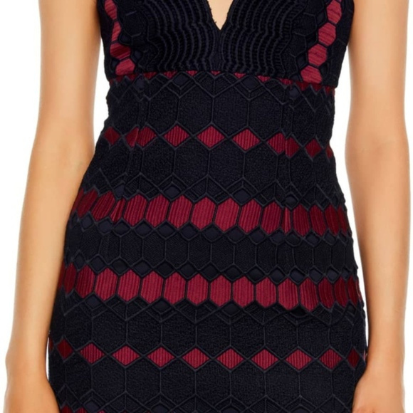 NWT Nordstrom Bardot Diamond lace dress midi - Picture 3 of 8